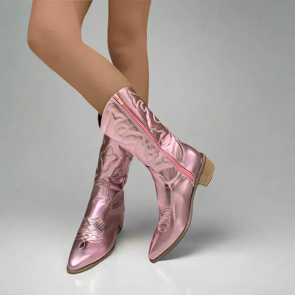 Women's Comfort Side-Zip Block-Heel Western Boots — Everyday