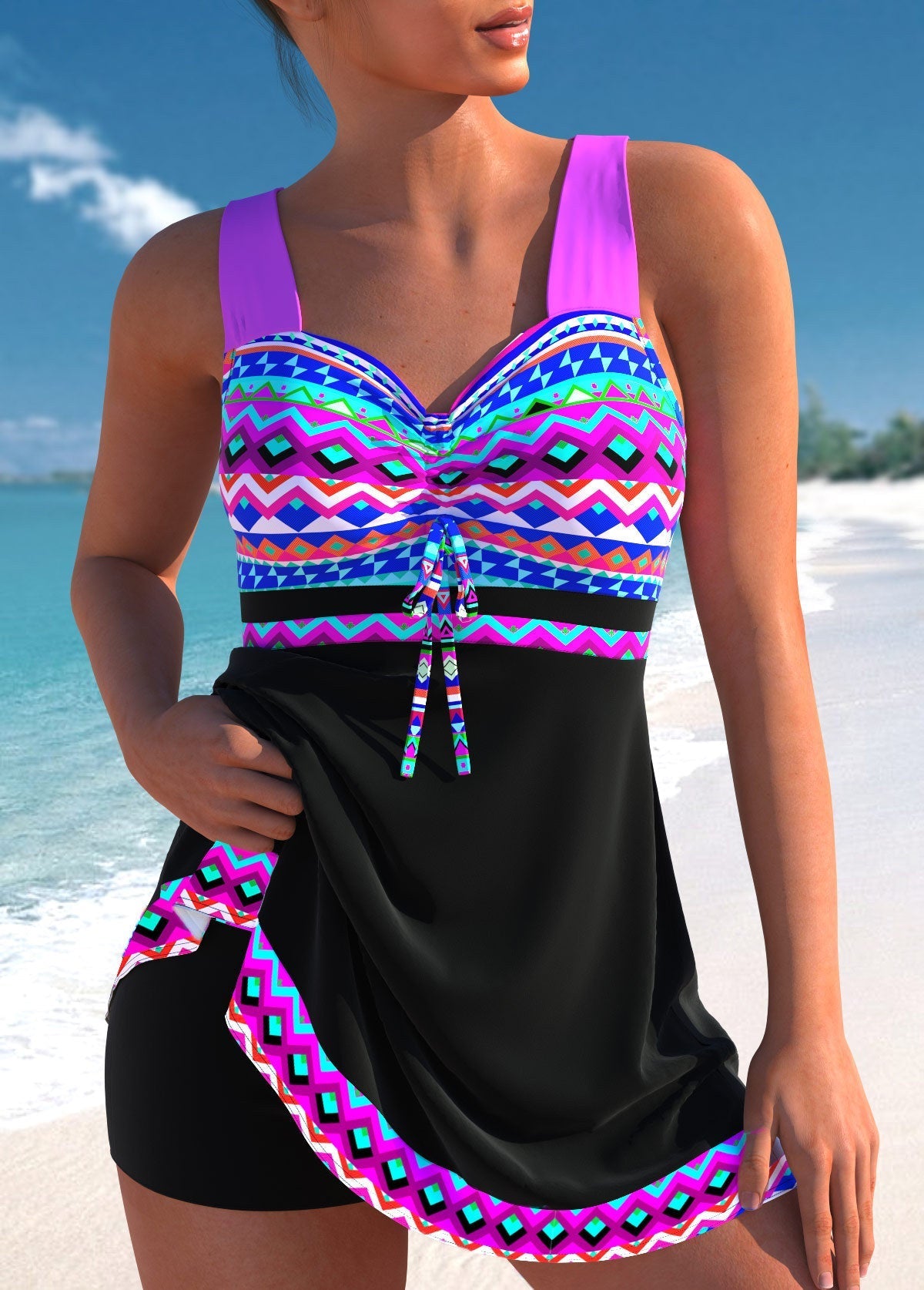 Chic Patterned Swimwear – Zalumo