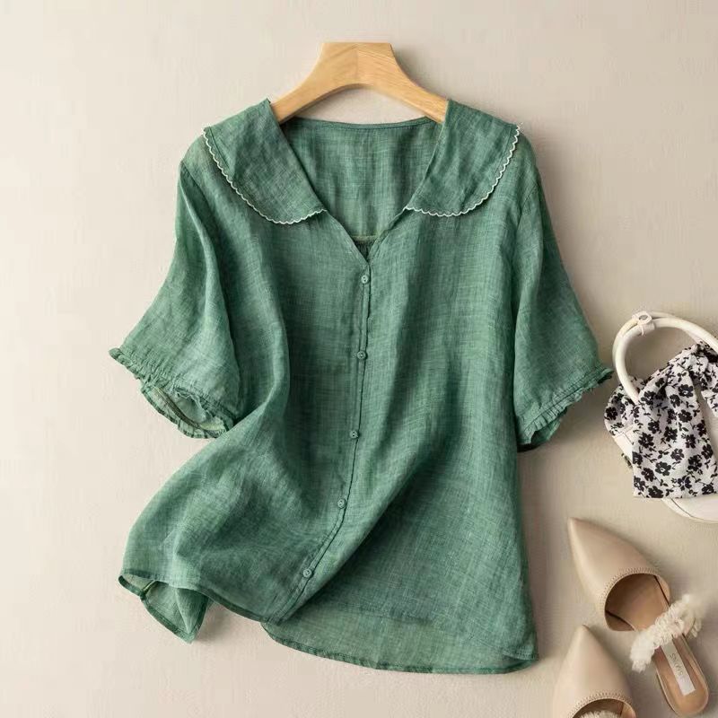 Vintage Blouse with Button Detail – Zalumo