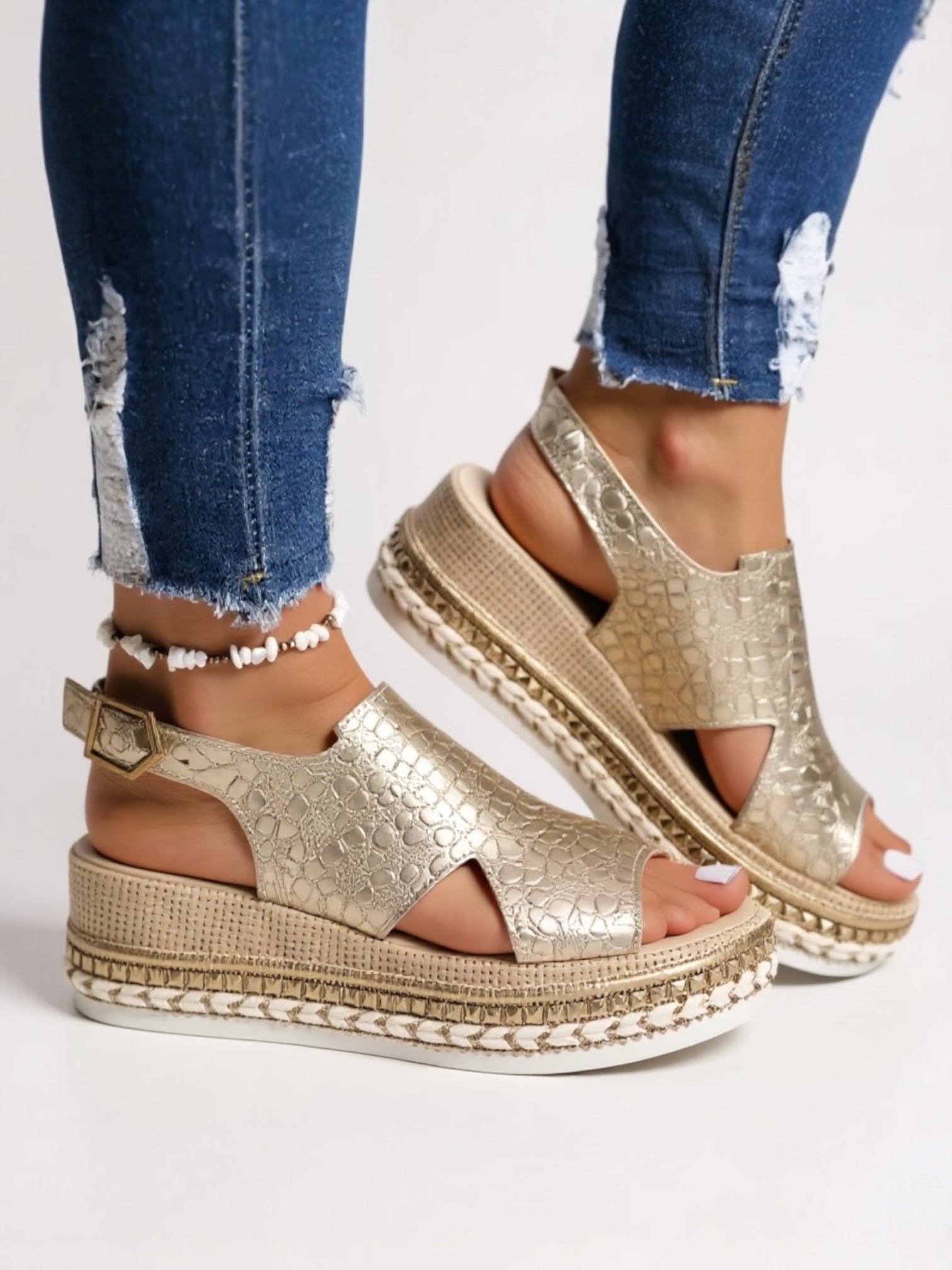 Women's Platform Cushioned Sandals – Zalumo