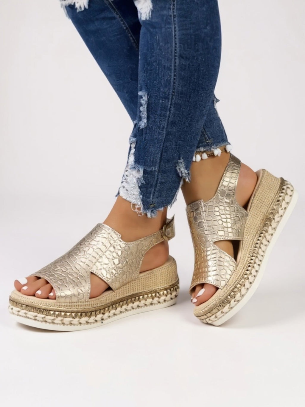 Women's Platform Cushioned Sandals – Zalumo