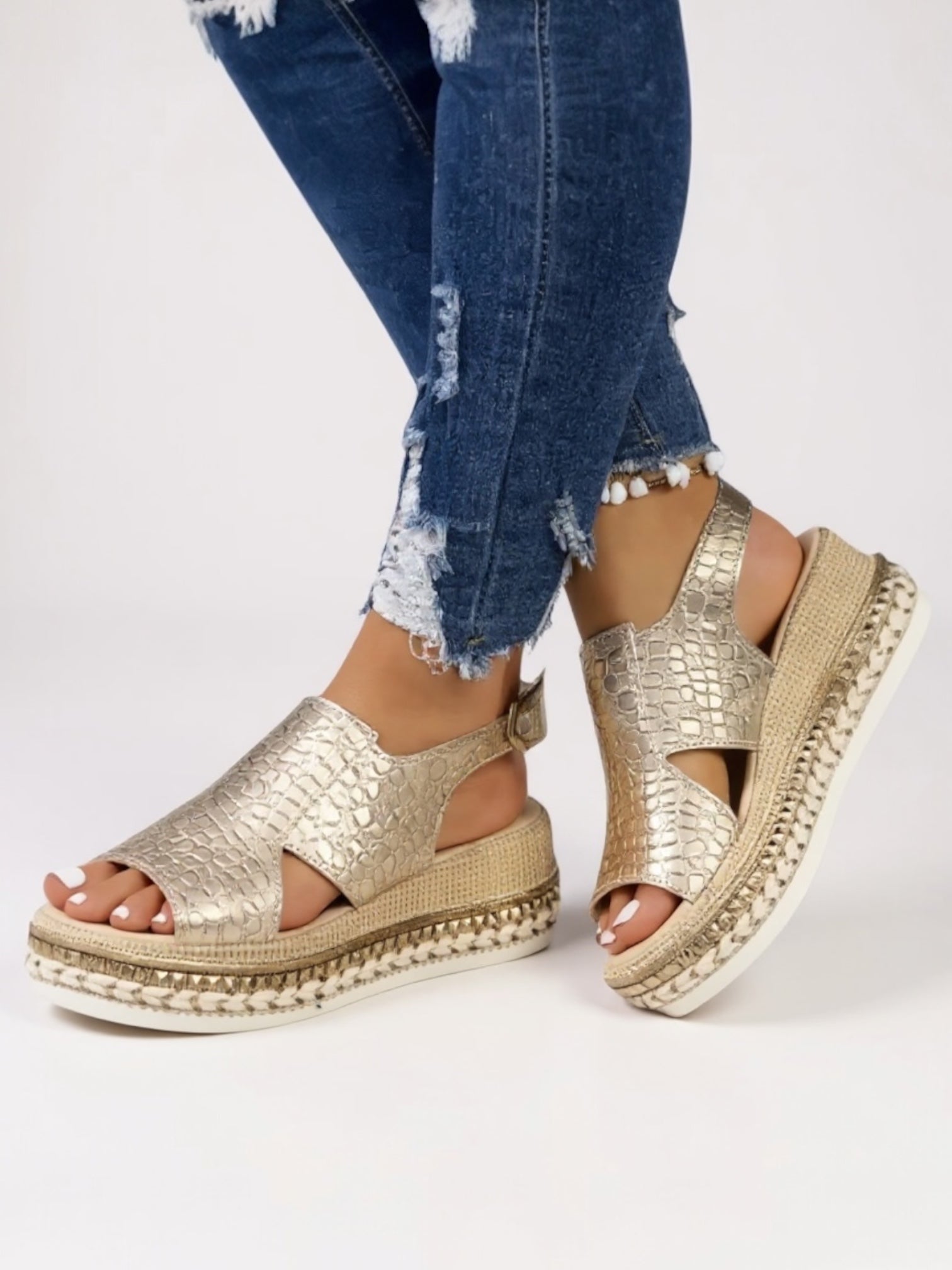 Women's Platform Cushioned Sandals – Zalumo
