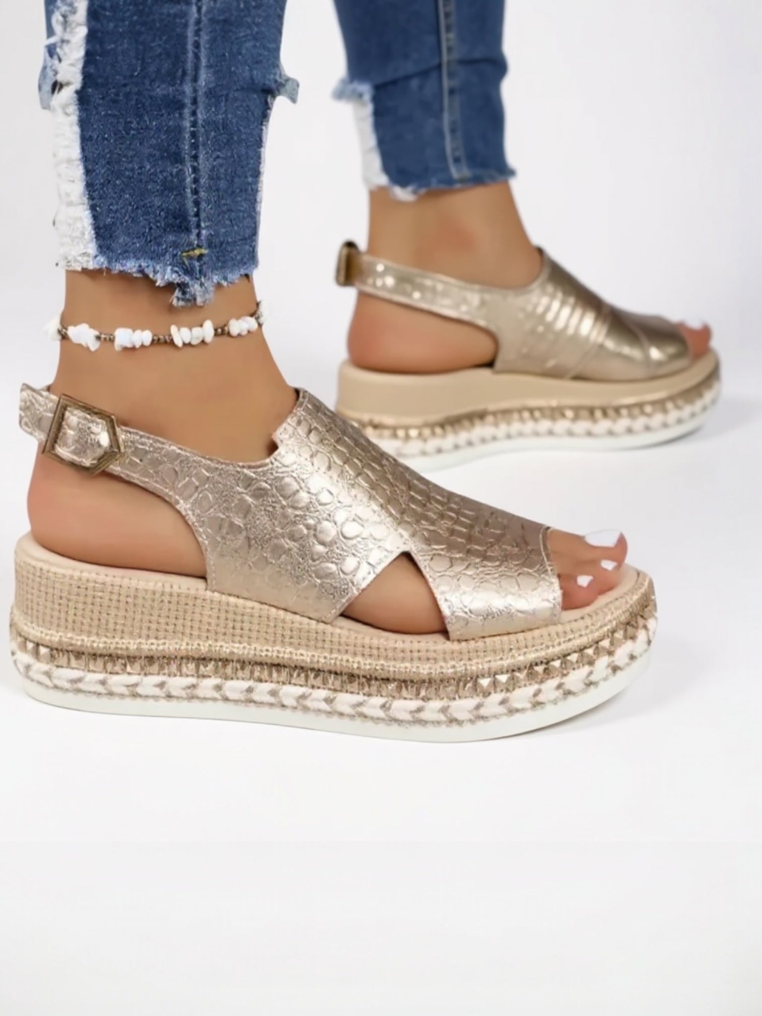 Women's Platform Cushioned Sandals – Zalumo