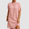 Women's Mock Neck Batwing Split Sleeve Midi Dress – Zalumo