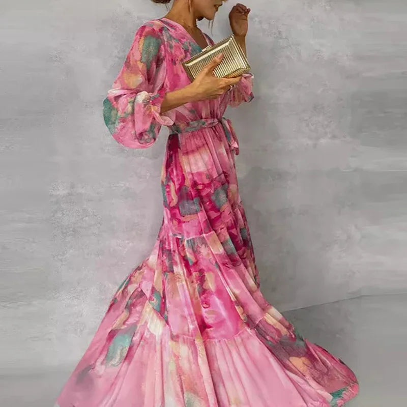 Elegant Floral Dress – Zalumo