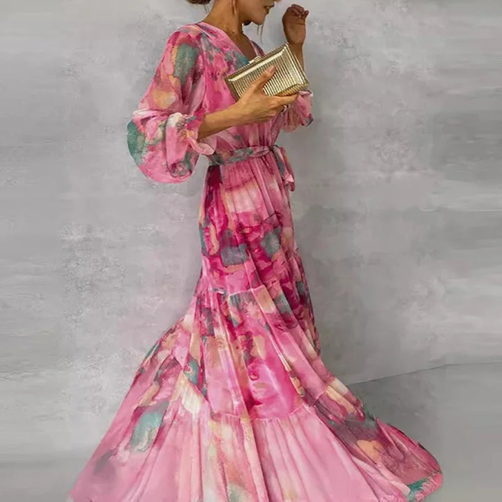 Elegant Floral Dress – Zalumo