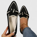 Women's Pointed Toe Slip-On Flat Loafers with Knot Detail – Zalumo