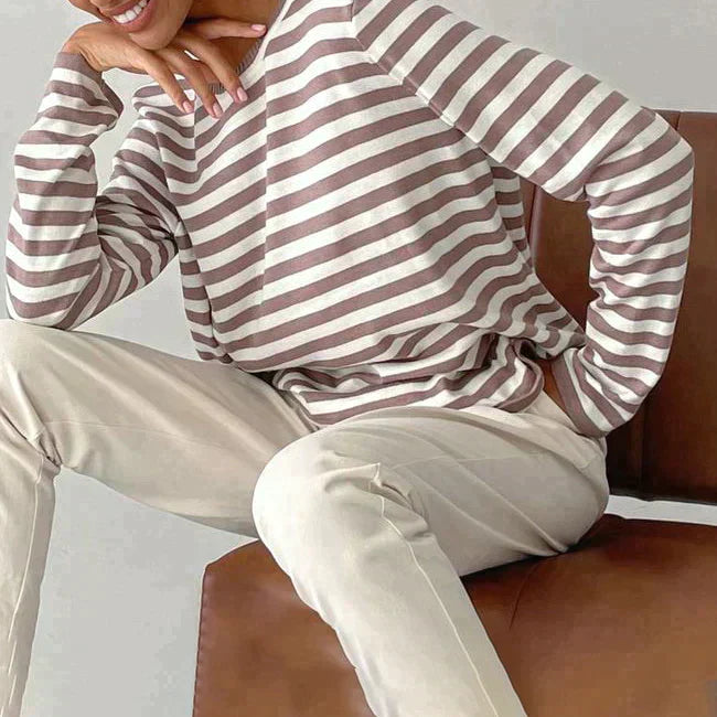 Elegant Striped Summer T-Shirt – Zalumo
