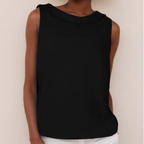 Sleeveless Roll Collar Top – Zalumo