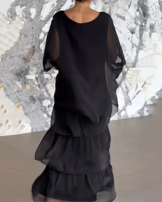 Elegant Long Flowing Dress – Zalumo