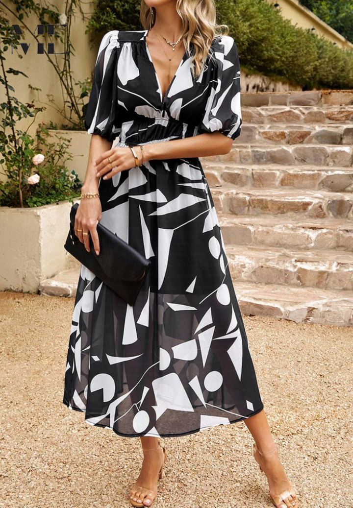 Elegant Floral Dress – Zalumo