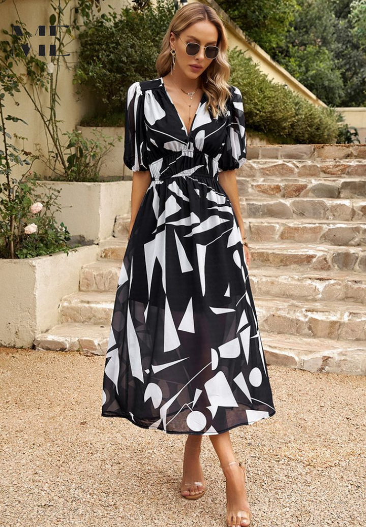 Elegant Floral Dress – Zalumo