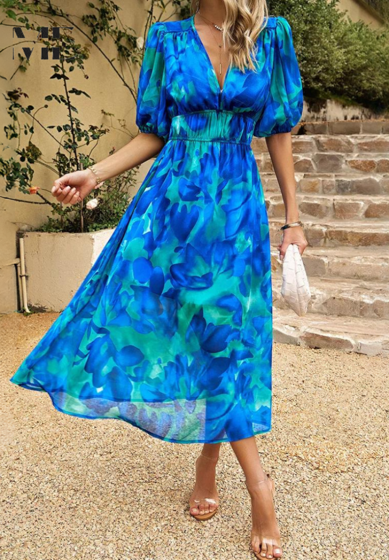 Elegant Floral Dress – Zalumo