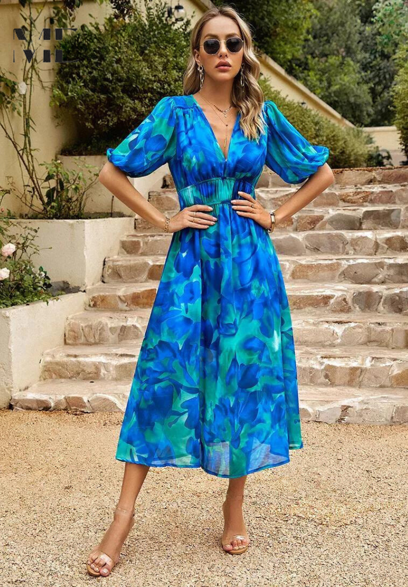 Elegant Floral Dress – Zalumo