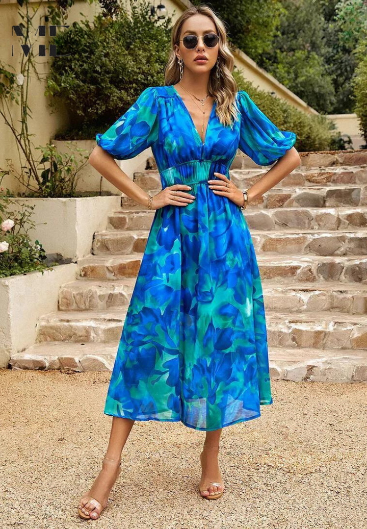 Elegant Floral Dress – Zalumo