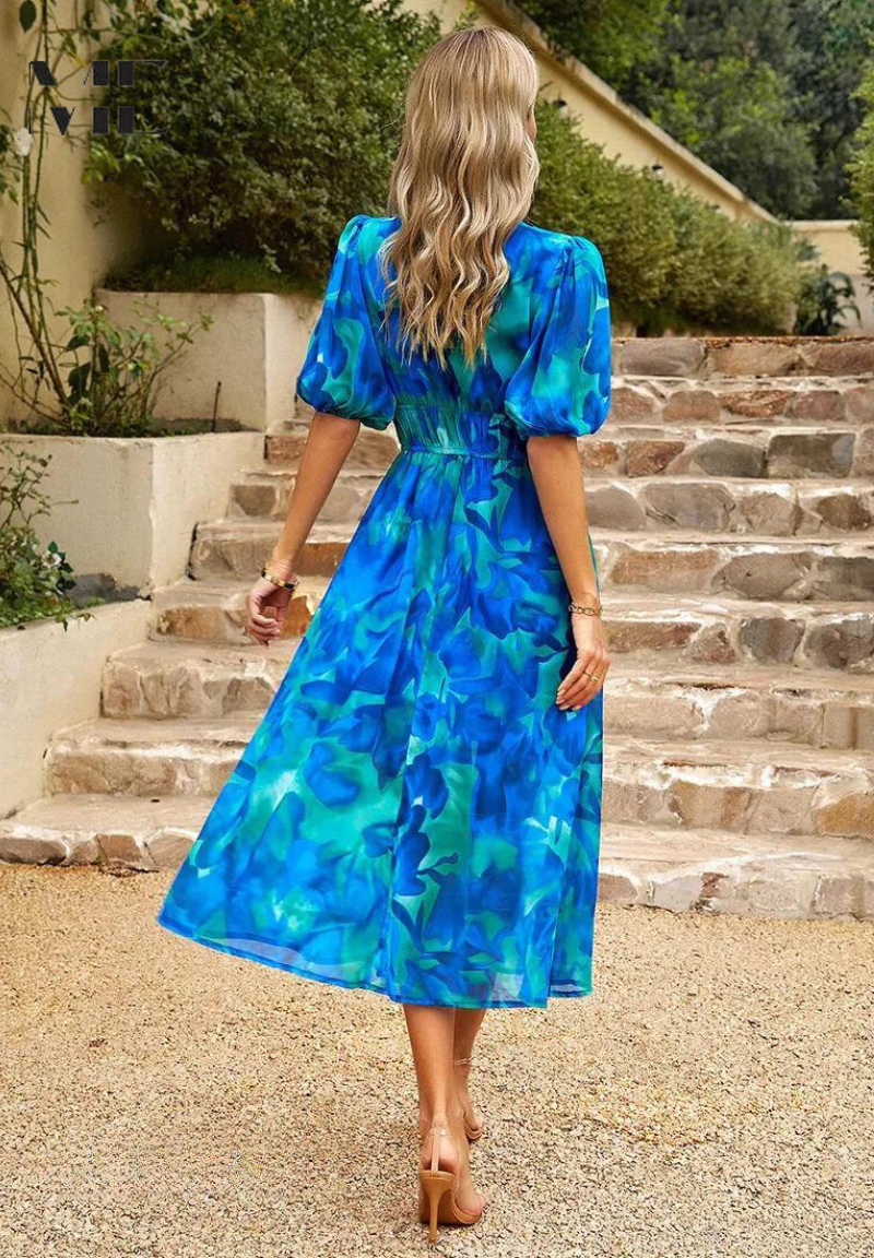 Elegant Floral Dress – Zalumo