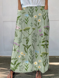 Enriched Spring Field Repeat Pattern Printed Pocket Skirt – Zalumo