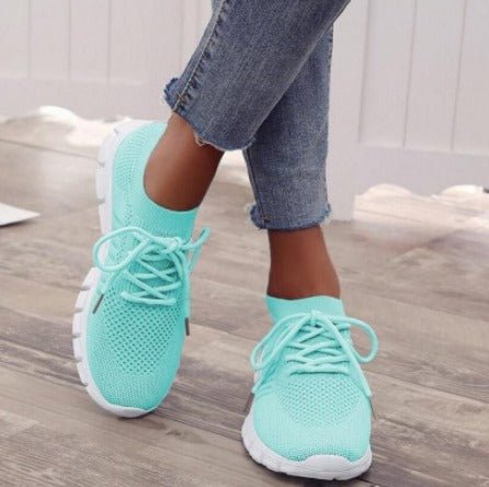Women's Casual Lace-Up Lightweight Sneakers Running Shoes – Zalumo