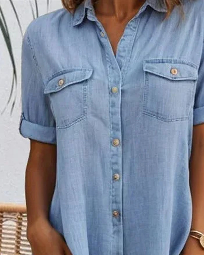 Lightweight Denim-look Dress – Zalumo