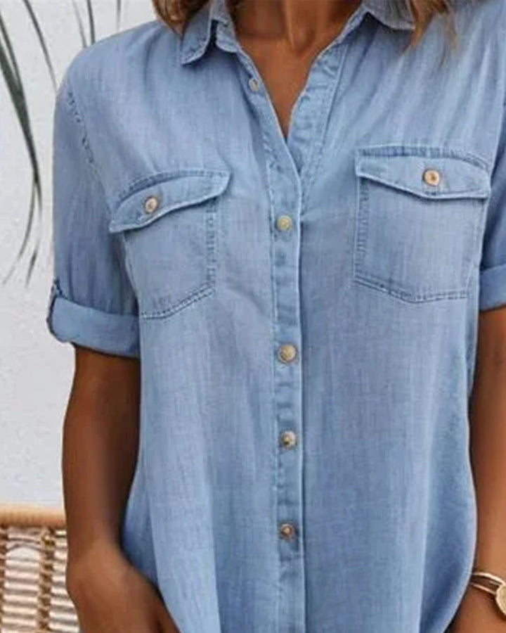 Lightweight Denim-look Dress – Zalumo