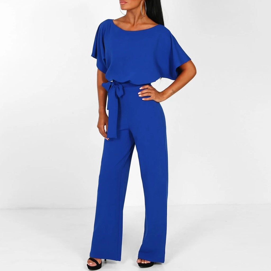 Belted Wide-Leg Jumpsuit – Zalumo