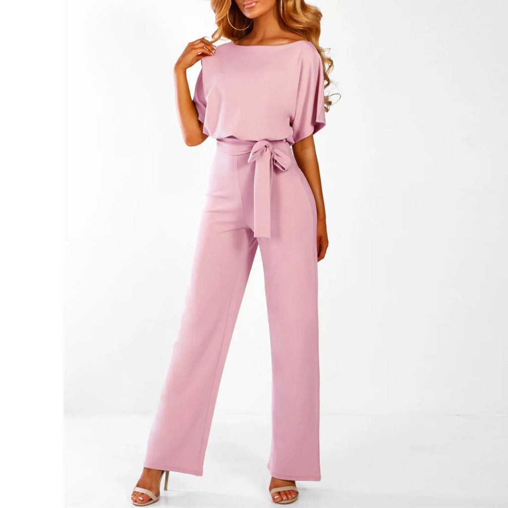 Belted Wide-Leg Jumpsuit – Zalumo