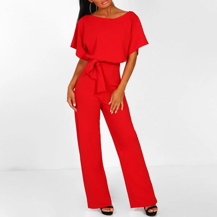 Belted Wide-Leg Jumpsuit – Zalumo