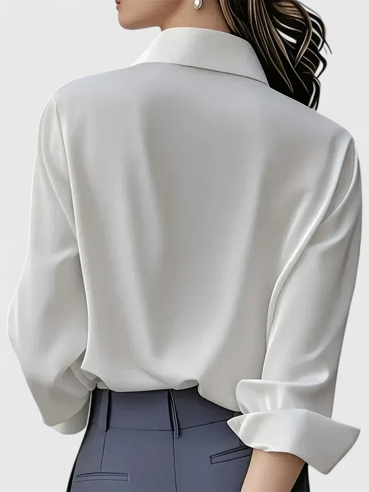 Women's Elegant Button Down Shirt with Concealed Placket – Zalumo