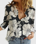Women's Linen Button Down Shirt with Lapel Collar – Zalumo