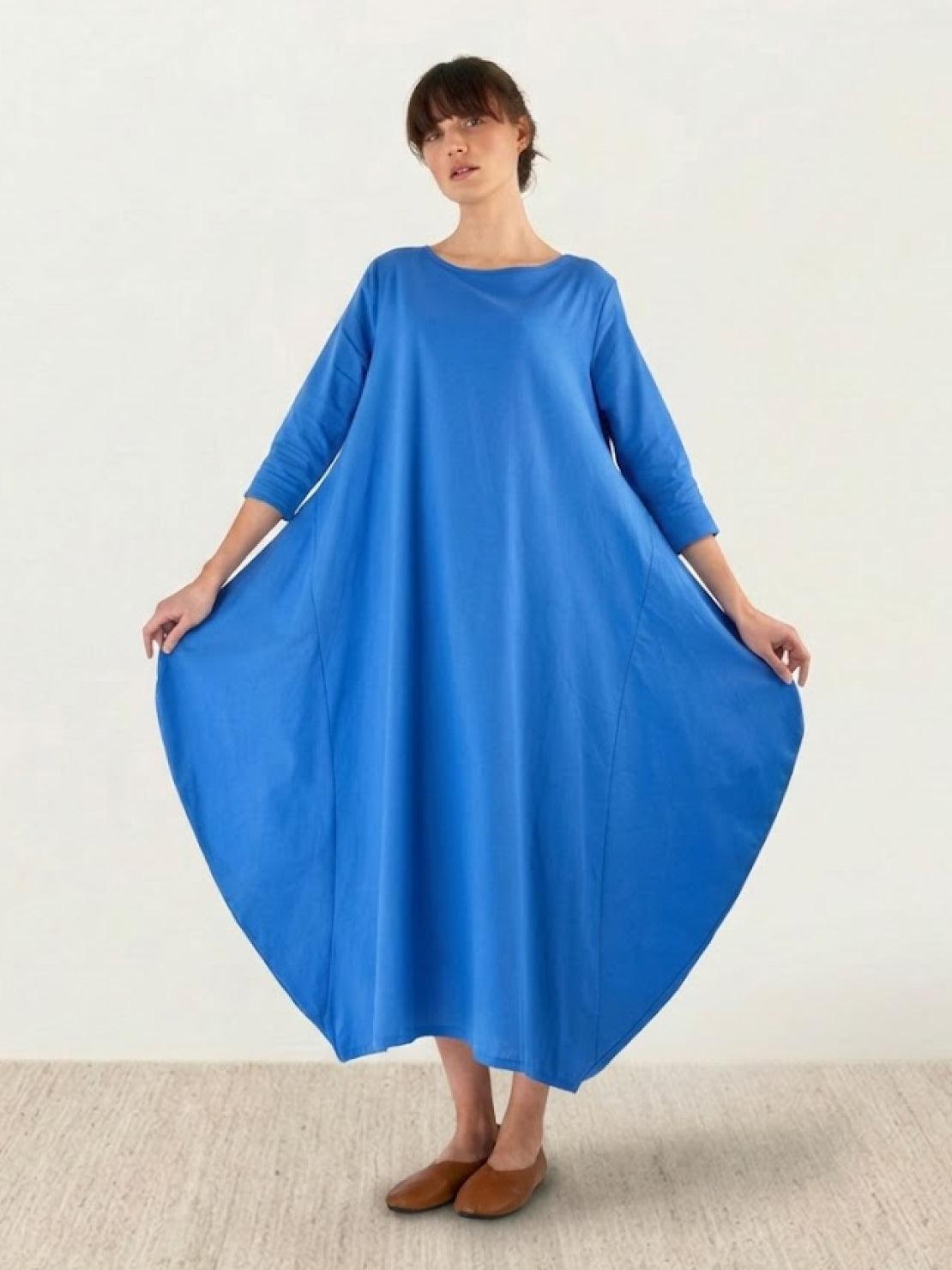 Women's Oversized Boho Maxi Dress with 3/4 Sleeves – Zalumo