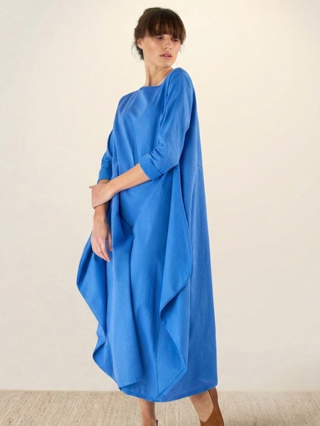 Women's Oversized Boho Maxi Dress with 3/4 Sleeves – Zalumo