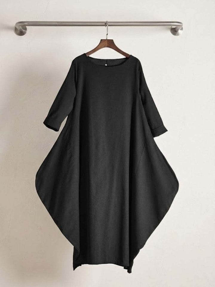 Women's Oversized Boho Maxi Dress with 3/4 Sleeves – Zalumo
