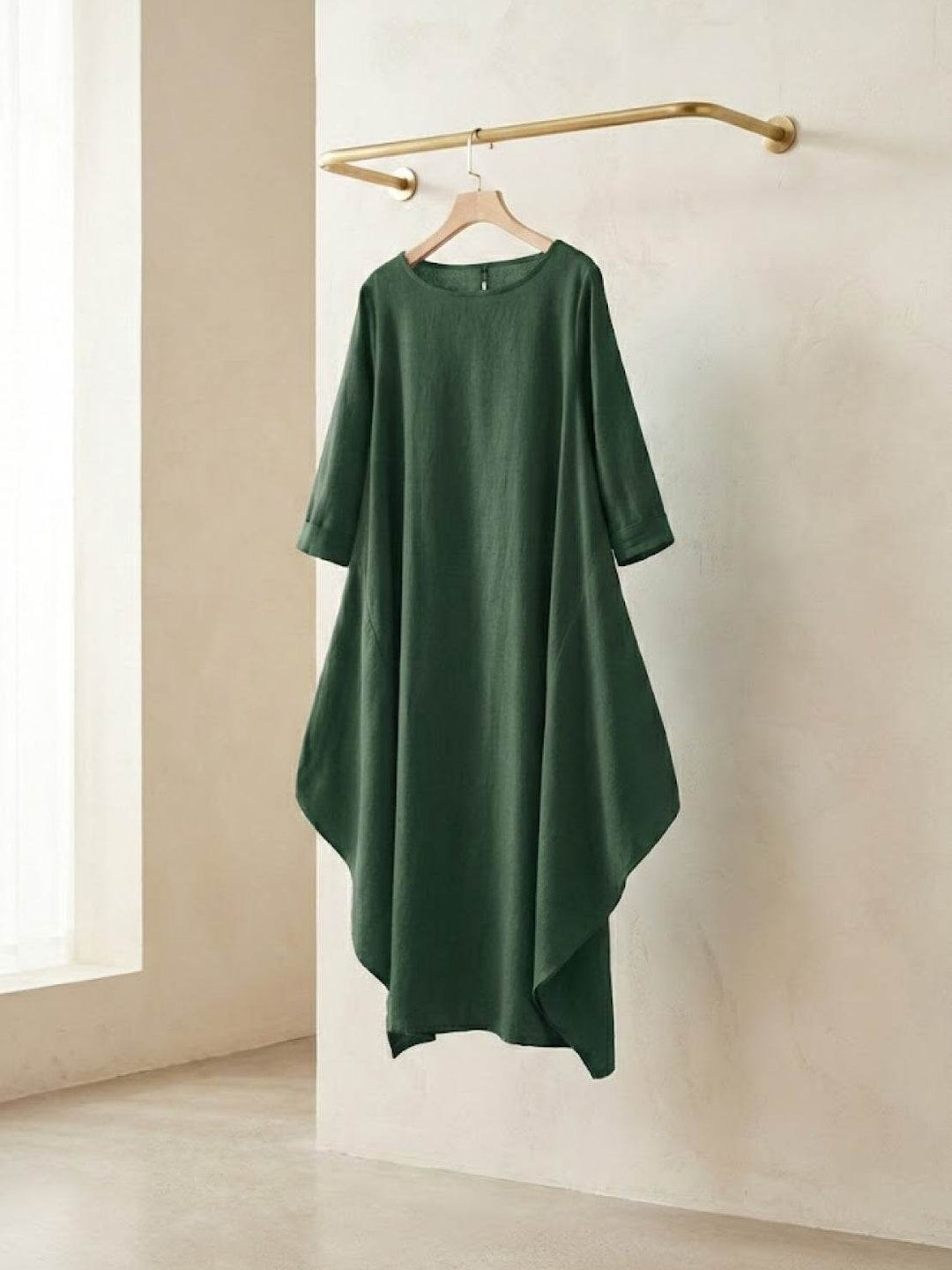 Women's Oversized Boho Maxi Dress with 3/4 Sleeves – Zalumo