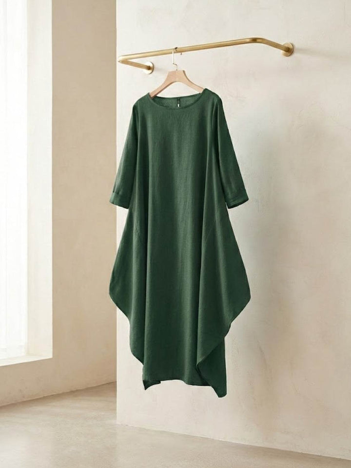 Women's Oversized Boho Maxi Dress with 3/4 Sleeves – Zalumo