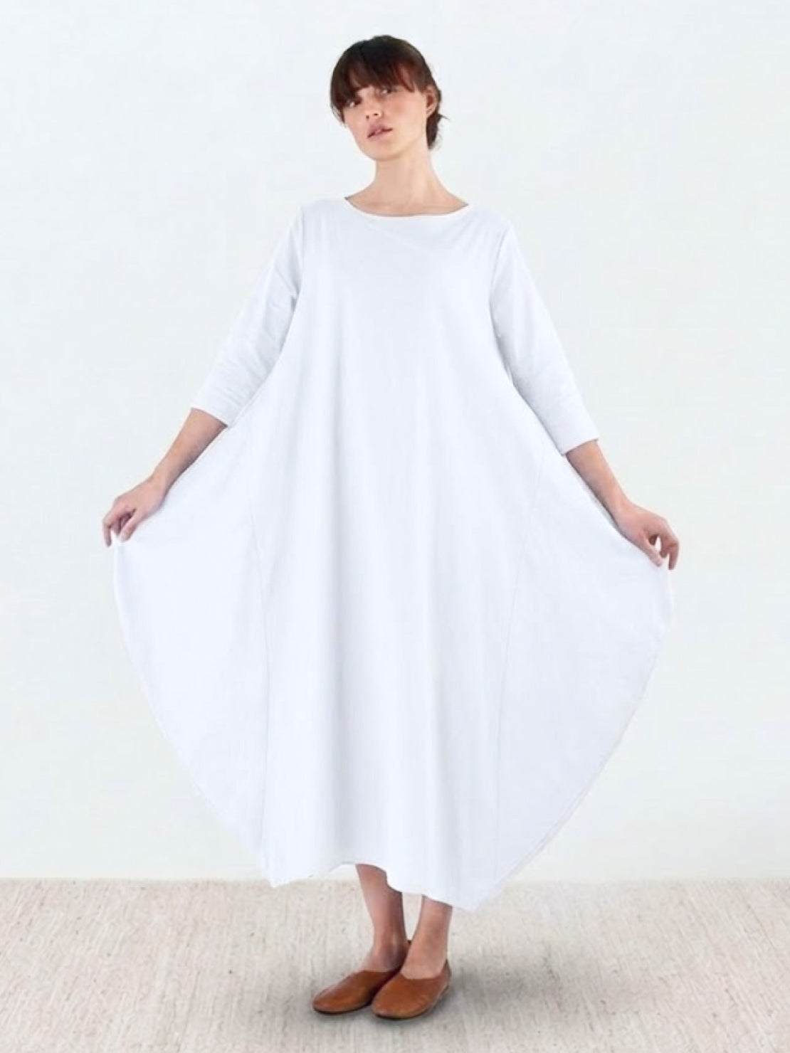 Women's Oversized Boho Maxi Dress with 3/4 Sleeves – Zalumo