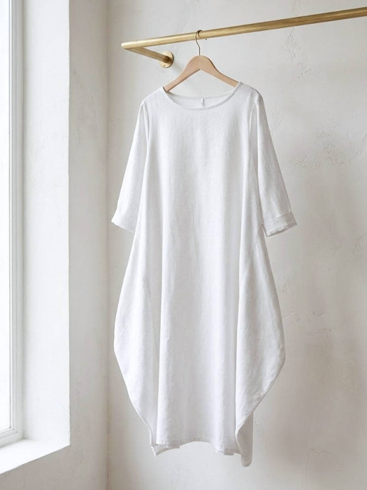 Women's Oversized Boho Maxi Dress with 3/4 Sleeves