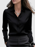 Women's Elegant Button Down Shirt with Concealed Placket – Zalumo
