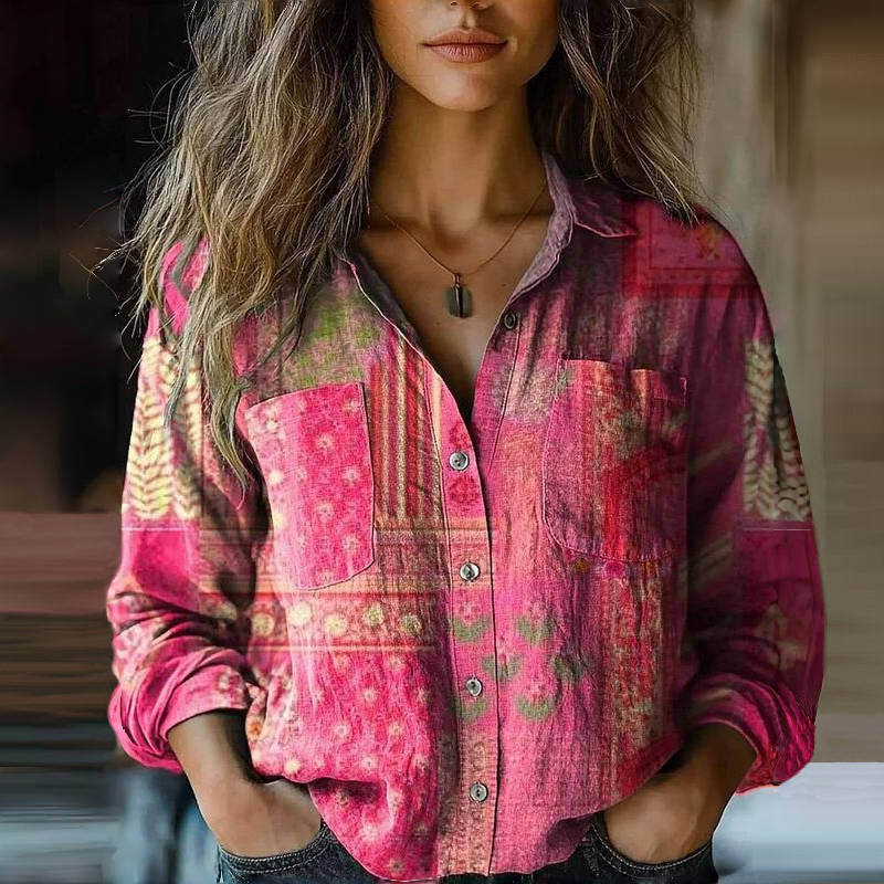 Bohemian Pattern Vintage Blouse – Zalumo