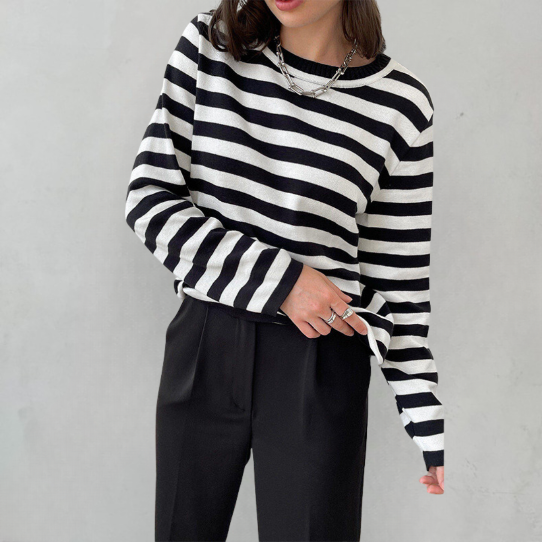 Elegant Striped Summer T-Shirt – Zalumo