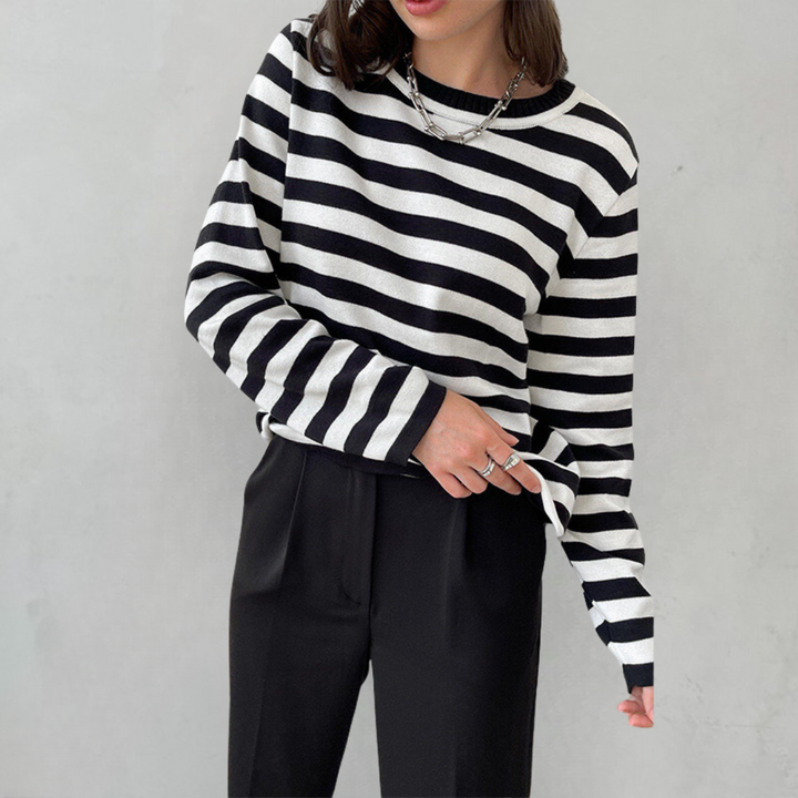 Elegant Striped Summer T-Shirt – Zalumo