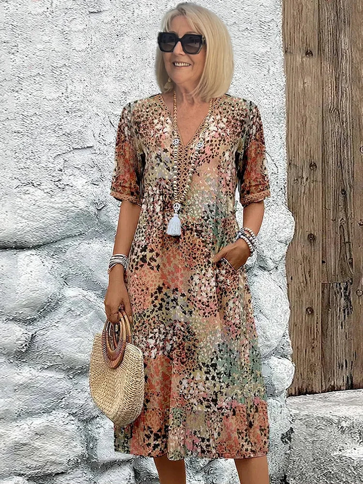 Colorful Midi Dress – Zalumo