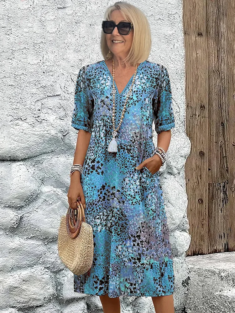 Colorful Midi Dress – Zalumo