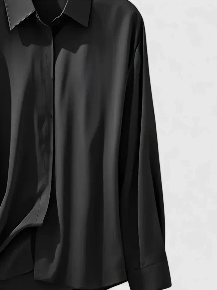 Women's Elegant Button Down Shirt with Concealed Placket – Zalumo