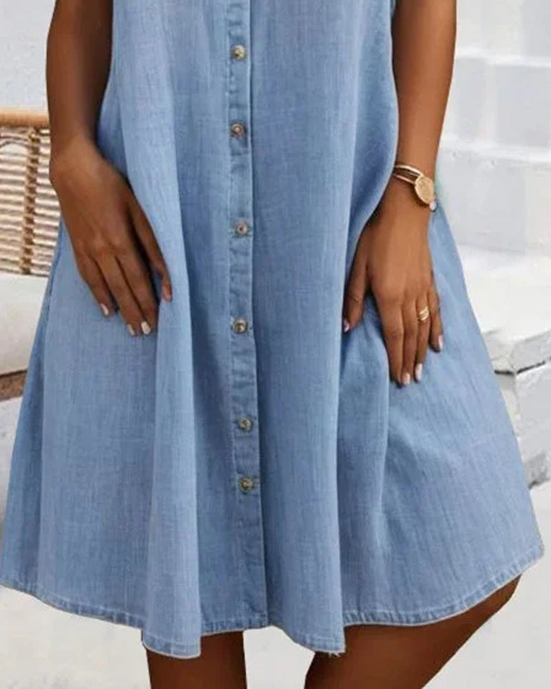Lightweight Denim-look Dress – Zalumo