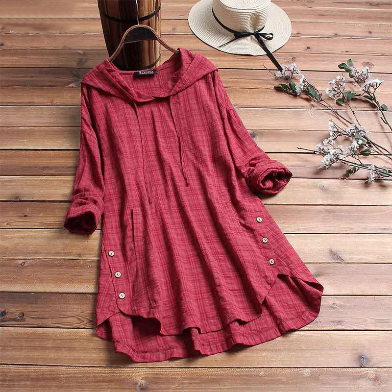 Plaid Comfort Hoodie Dress – Zalumo