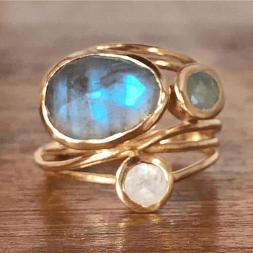 Crystal Gold Ring – Zalumo