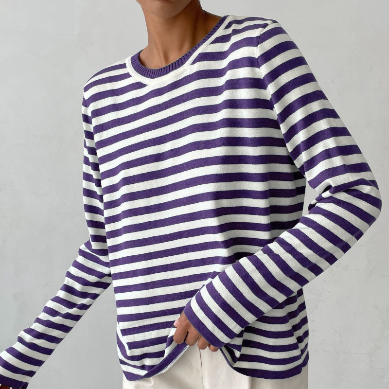 Elegant Striped Summer T-Shirt – Zalumo