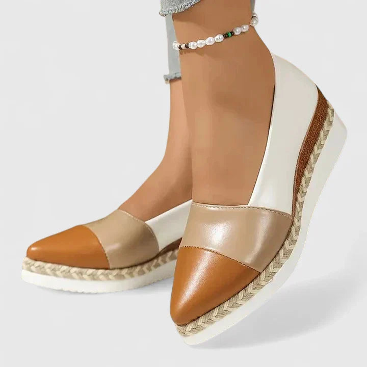 Women's Metallic Espadrille Wedge Loafers Platform Slip-On – Zalumo
