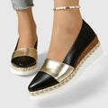 Women's Metallic Espadrille Wedge Loafers Platform Slip-On – Zalumo