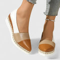 Women's Metallic Espadrille Wedge Loafers Platform Slip-On – Zalumo